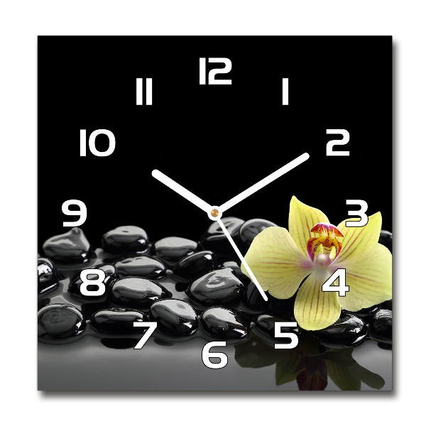 Reloj cuadrado Orquídea