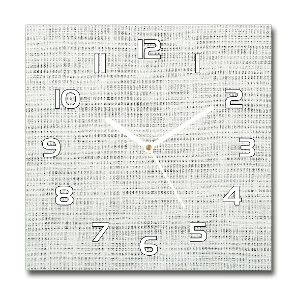 Reloj de pared cuadrado Lienzo de lino blanco