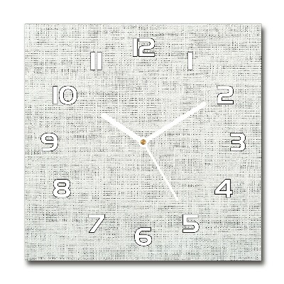 Reloj de pared cuadrado Lienzo de lino blanco