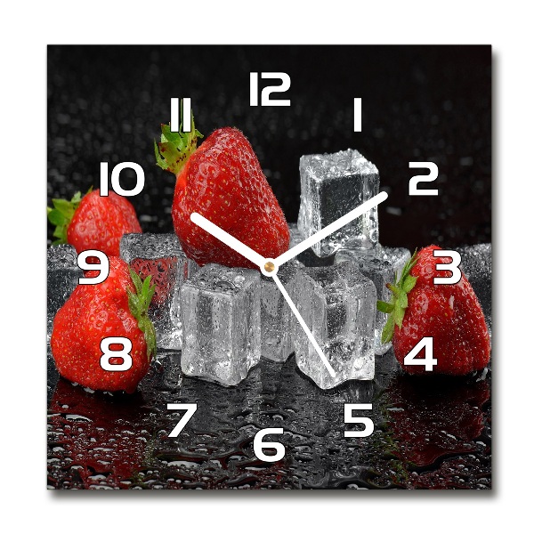 Reloj de pared cuadrado Fresas con hielo
