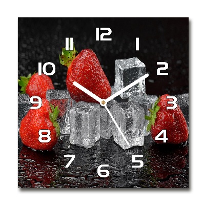 Reloj de pared cuadrado Fresas con hielo