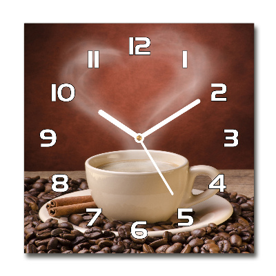 Reloj cuadrado Café aromático