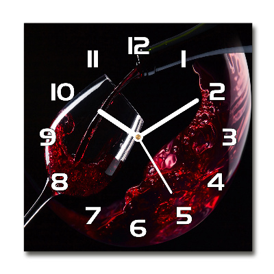Reloj cuadrado Vino tinto