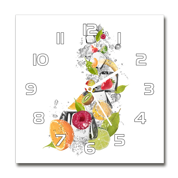Reloj cuadrado Fruta con hielo