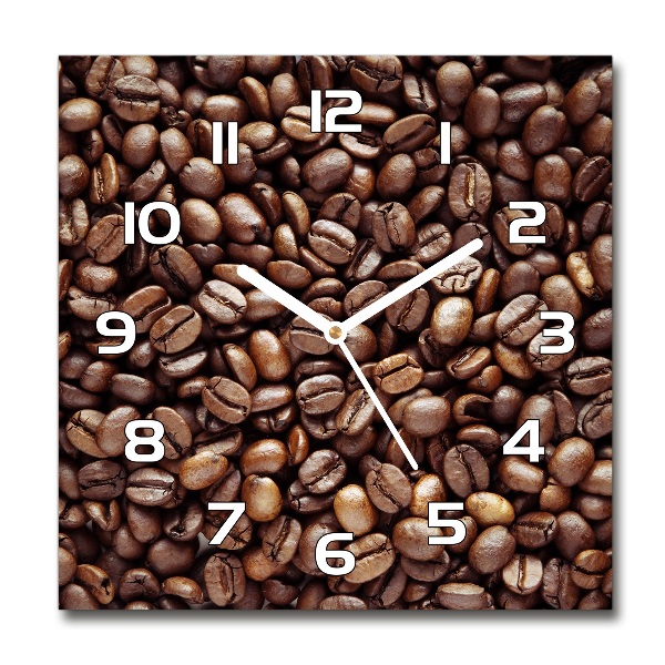 Reloj de pared cuadrado Granos de café