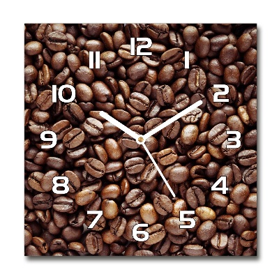Reloj de pared cuadrado Granos de café
