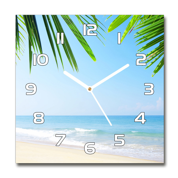 Reloj cuadrado Playa tropical
