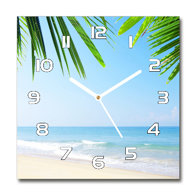 Reloj cuadrado Playa tropical