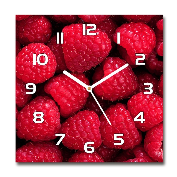 Reloj cuadrado Frambuesas