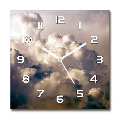 Reloj de pared cuadrado Nubes en el cielo