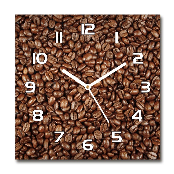 Reloj cuadrado Granos de café