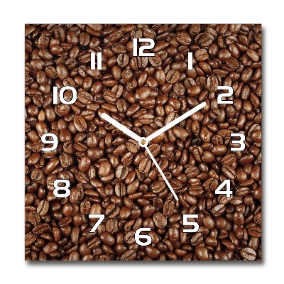 Reloj cuadrado Granos de café