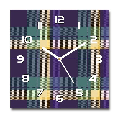 Reloj cuadrado Textura a cuadros