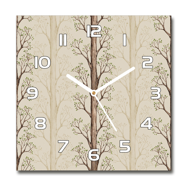 Reloj de pared cuadrado Árboles