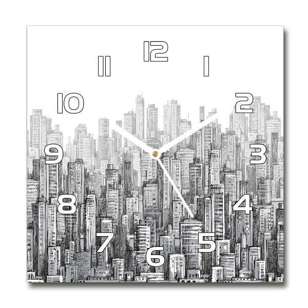 Reloj de pared cuadrado Rascacielos