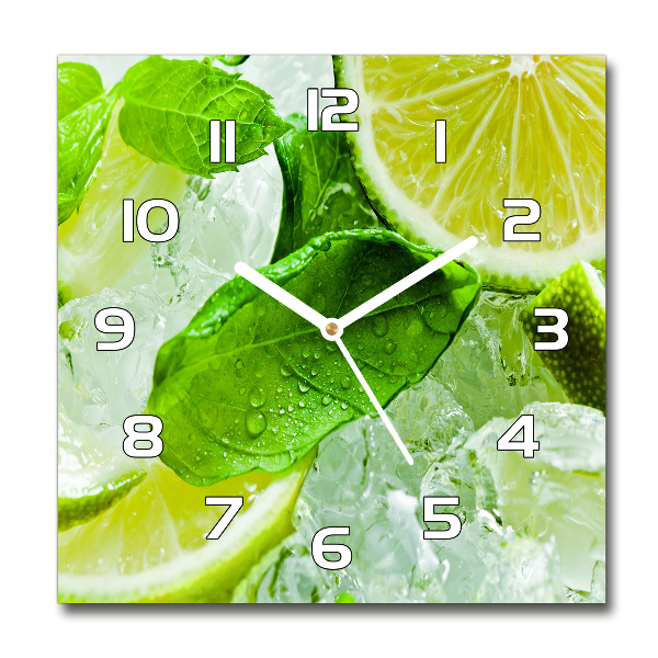 Reloj de pared cuadrado Lima con hielo