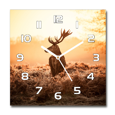 Reloj cuadrado Amanecer de ciervos
