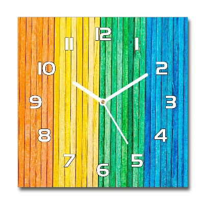 Reloj de pared cuadrado Rayas de colores
