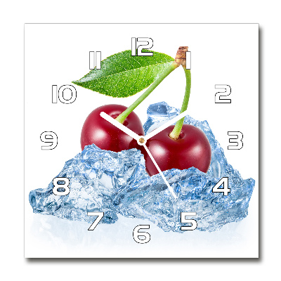 Reloj de pared cuadrado Cereza con hielo