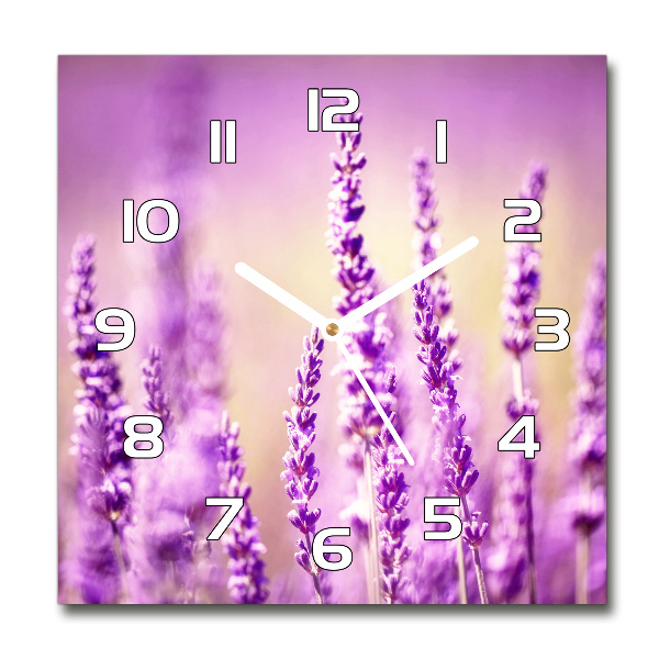 Reloj de pared cuadrado Lavanda