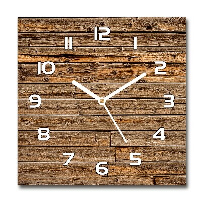 Reloj cuadrado pared de madera