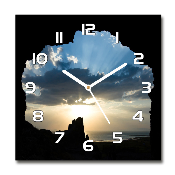 Reloj de pared cuadrado Atardecer