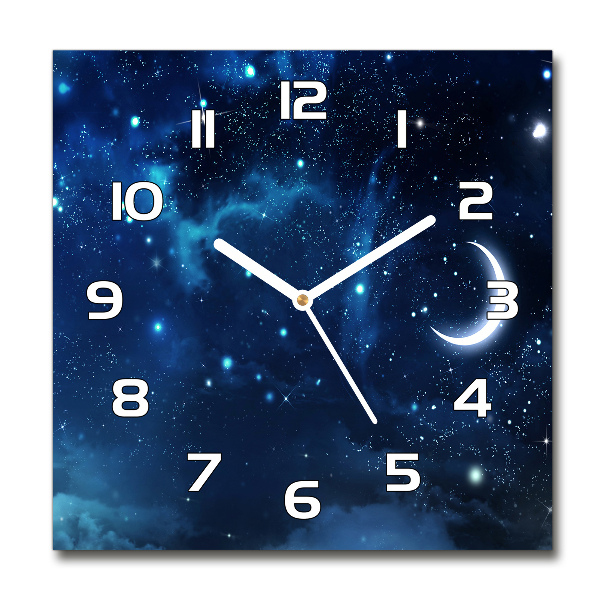 Reloj de pared cuadrado Cielo estrellado