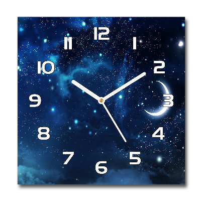 Reloj de pared cuadrado Cielo estrellado