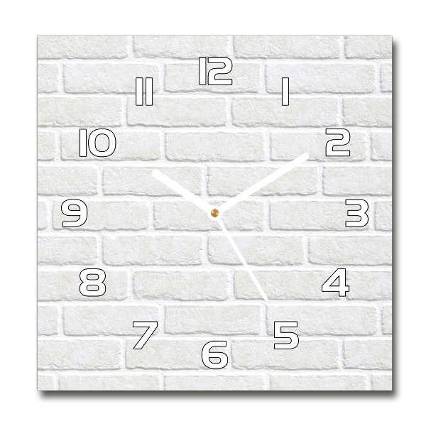Reloj cuadrado pared de ladrillos