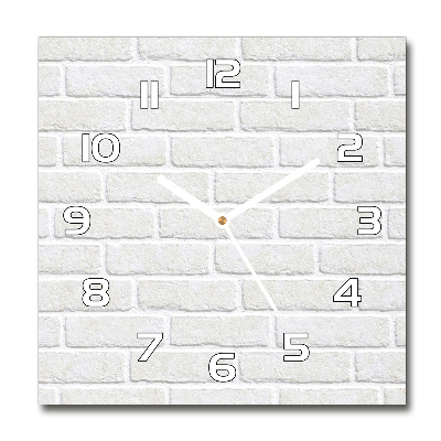 Reloj cuadrado pared de ladrillos