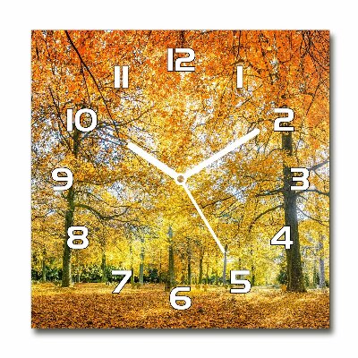 Reloj cuadrado Bosque en otoño