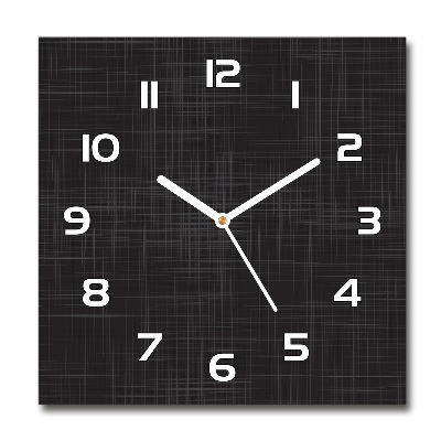 Reloj de pared cuadrado Textura de lino