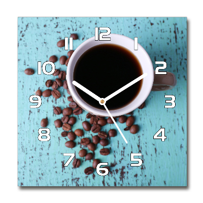 Reloj de pared cuadrado Café negro