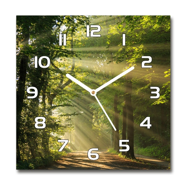 Reloj cuadrado Bosque al sol