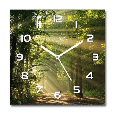 Reloj cuadrado Bosque al sol