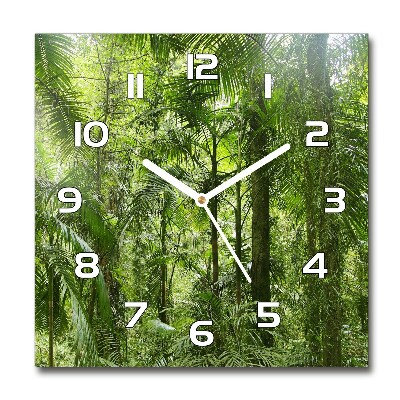 Reloj cuadrado Bosque tropical