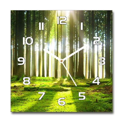 Reloj cuadrado Bosque al sol