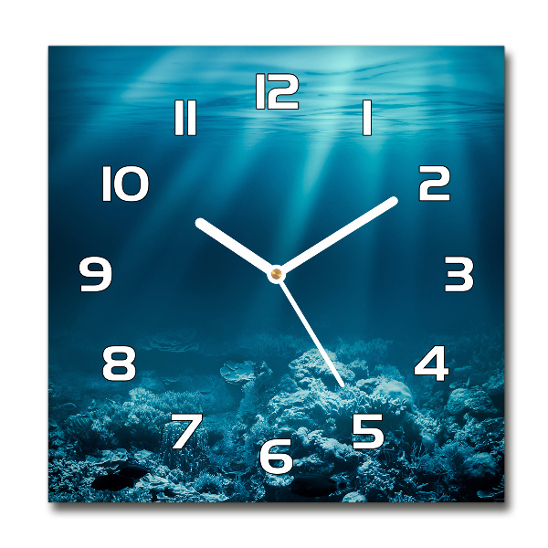 Reloj de pared cuadrado Mundo submarino