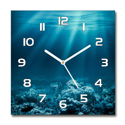 Reloj de pared cuadrado Mundo submarino