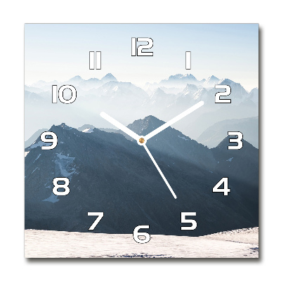 Reloj cuadrado picos de montaña
