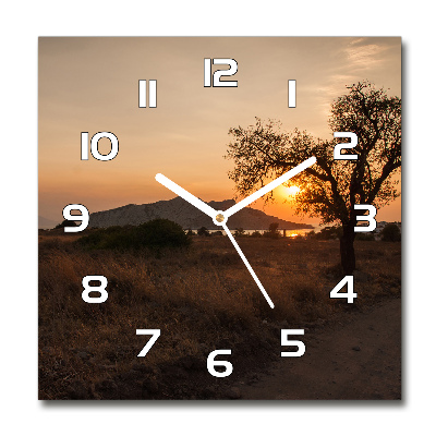 Reloj cuadrado Atardecer