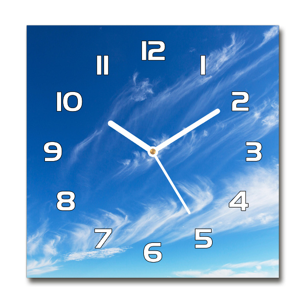Reloj de pared cuadrado cielo azul