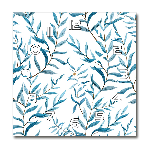 Reloj de pared cuadrado Hojas