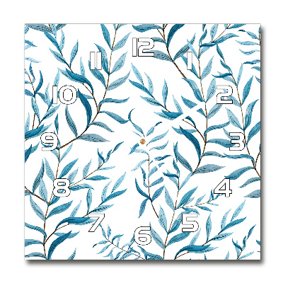 Reloj de pared cuadrado Hojas
