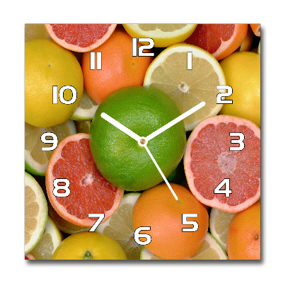 Reloj de pared cuadrado Frutas cítricas