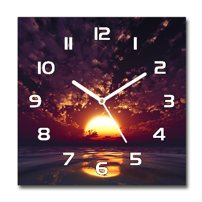 Reloj de pared cuadrado Atardecer
