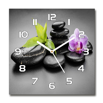 Reloj de pared cuadrado Piedras zen
