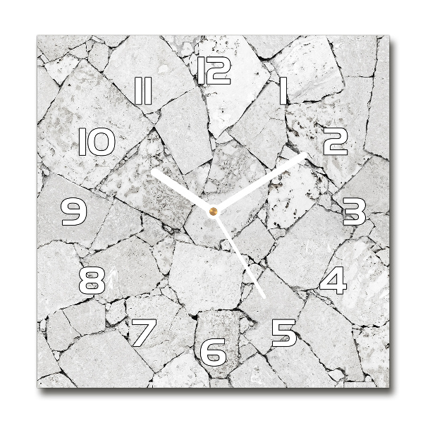 Reloj cuadrado Muro de piedra