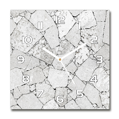 Reloj cuadrado Muro de piedra