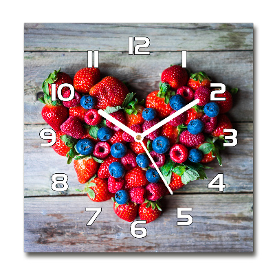 Reloj cuadrado Corazón de fruta